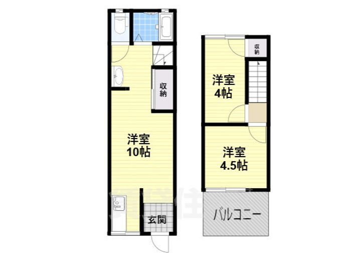 大阪府寝屋川市仁和寺町(一戸建)の賃貸物件の間取り