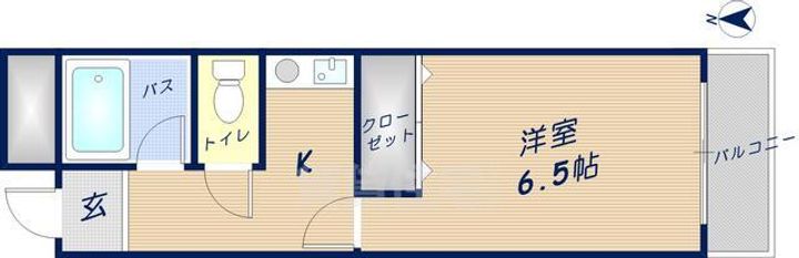 奈良県奈良市三条町の賃貸マンションの間取り
