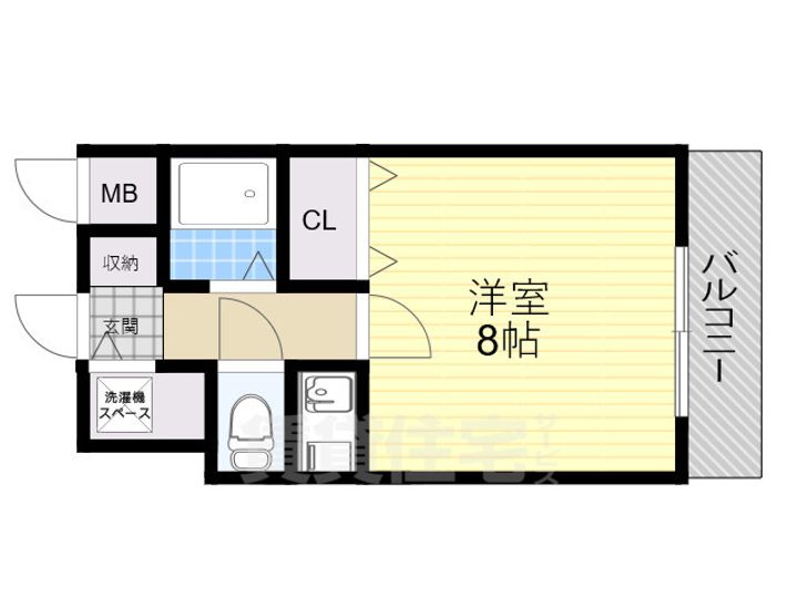 大阪府大阪市住吉区苅田7丁目の賃貸マンションの間取り