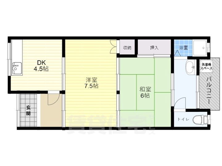 新栄河原コーポ2Fの間取り