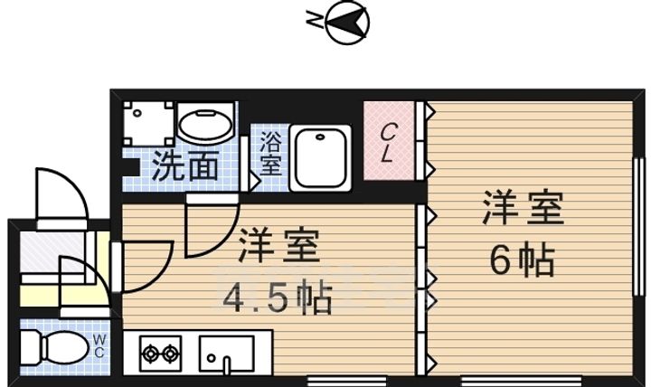 ヴェルドミール山忠西脇302の間取り