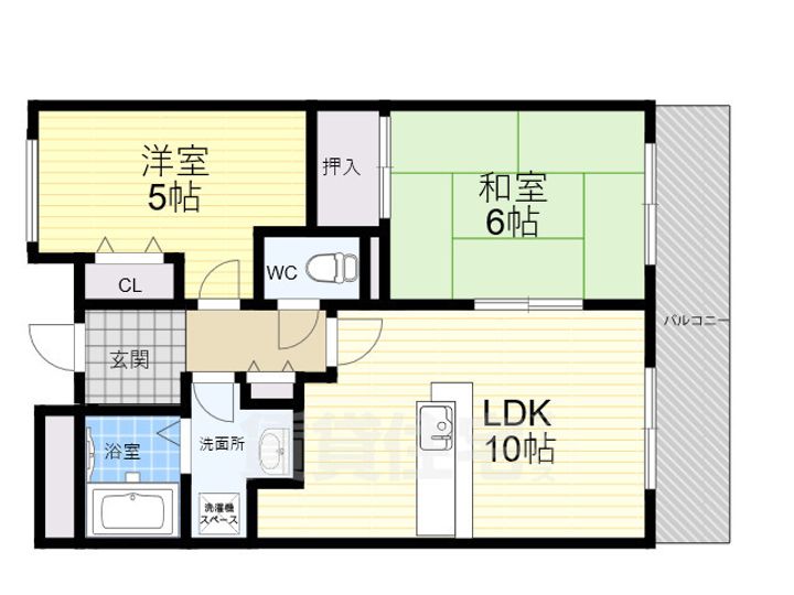 白鷹苦楽園マンションの間取り