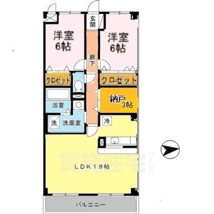 エクセルコート奈良南301の間取り