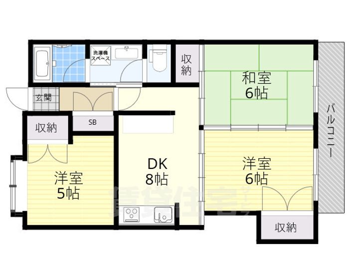 大阪府茨木市南春日丘1丁目の賃貸マンションの間取り