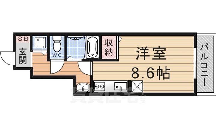 滋賀県守山市立入町の賃貸アパートの間取り