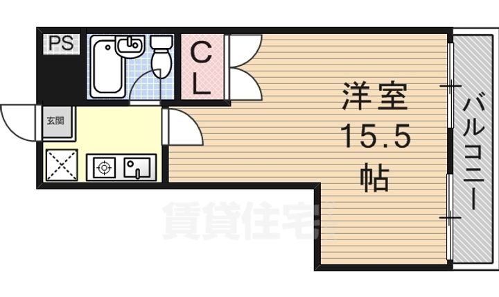 滋賀県草津市矢橋町の賃貸マンションの間取り