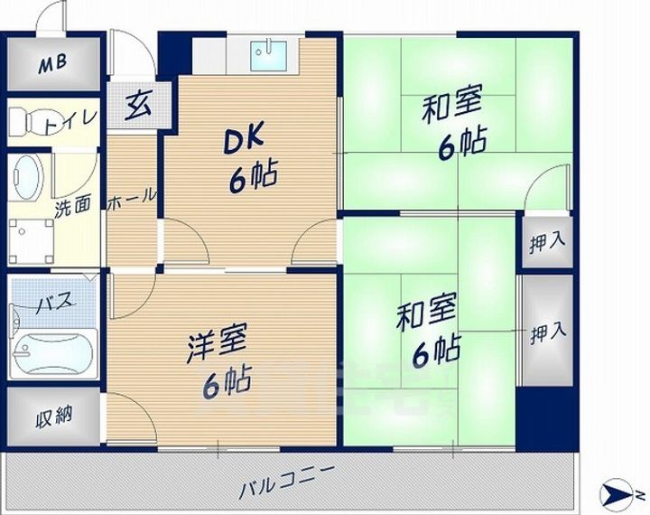 コンフォートグリーンの間取り