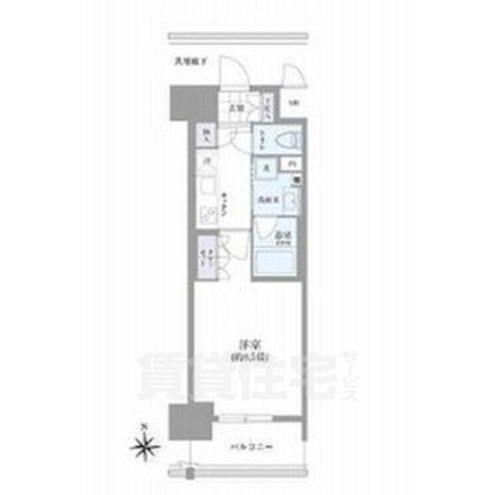 愛知県名古屋市西区那古野2丁目(マンション)の賃貸物件の間取り