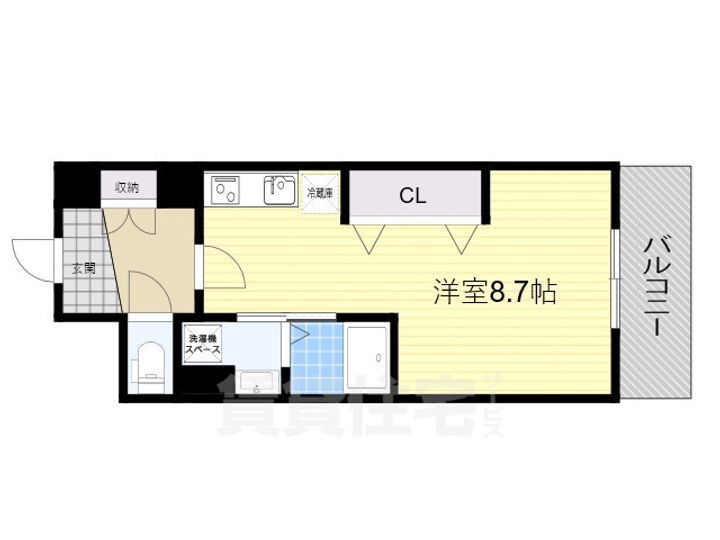 大阪府茨木市舟木町の賃貸マンションの間取り