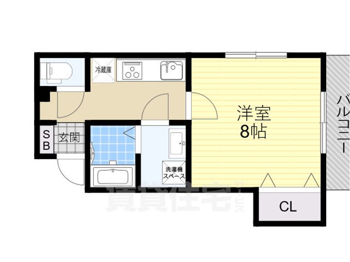 大阪府茨木市水尾1丁目の賃貸アパートの間取り