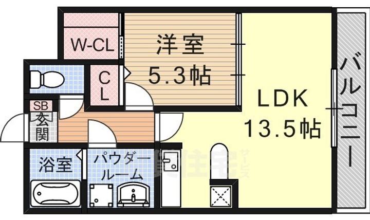 ボアソルテ壱番館201の間取り