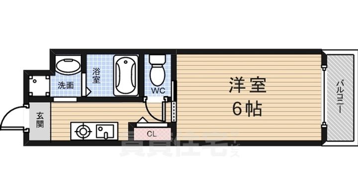 大阪府堺市堺区三宝町5丁の賃貸マンションの間取り