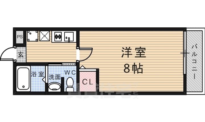 京都府京都市上京区一条通千本東入泰童町の賃貸マンションの間取り