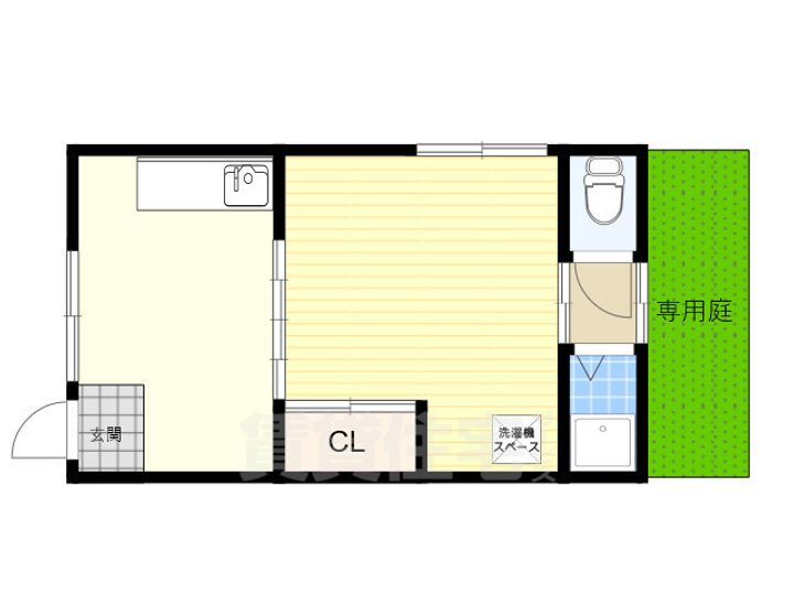 大阪府茨木市北春日丘3丁目の賃貸マンションの間取り