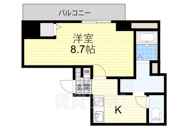 大阪府堺市堺区神明町西1丁の賃貸マンションの間取り