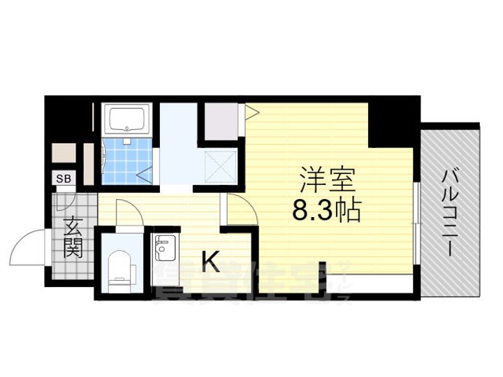 大阪府堺市堺区神明町西1丁の賃貸マンションの間取り