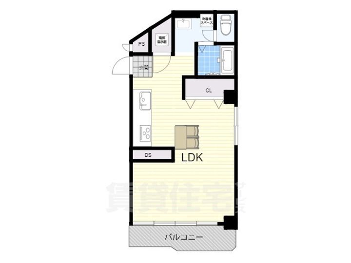 大阪府堺市堺区宿院町西3丁の賃貸マンションの間取り