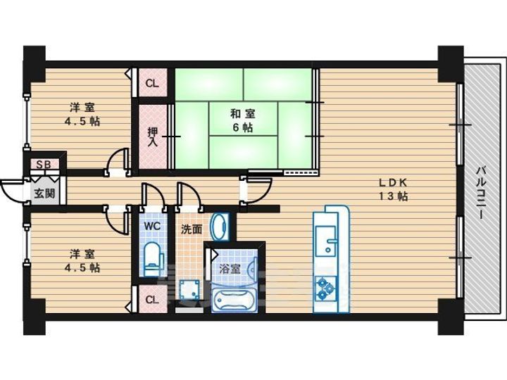 リーガル堺の間取り