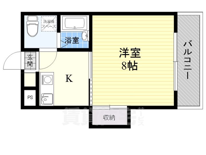 大阪府茨木市上中条2丁目の賃貸マンションの間取り