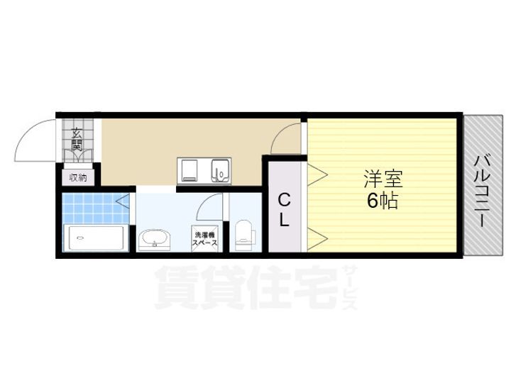 ハイツ一益の間取り