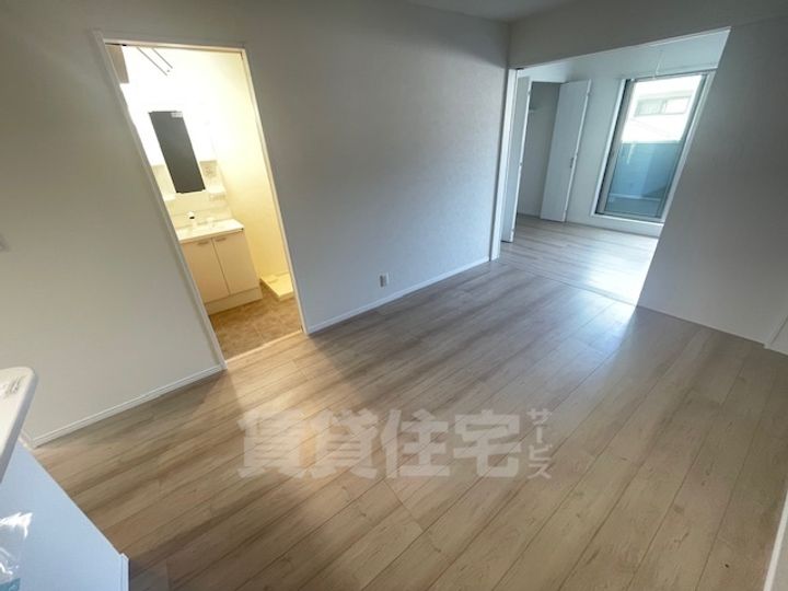 大阪府堺市堺区北庄町1丁の賃貸アパートの居間
