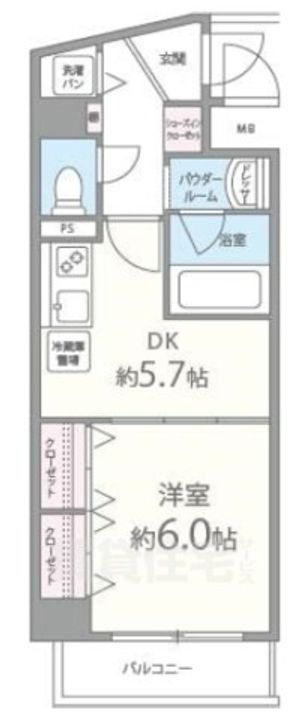 大阪府豊中市南桜塚1丁目の賃貸マンションの間取り