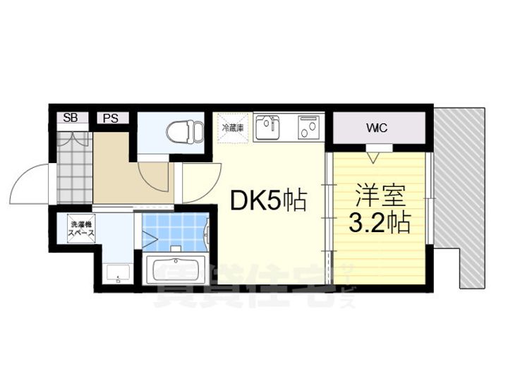大阪府大阪市住吉区東粉浜3丁目の賃貸マンションの間取り