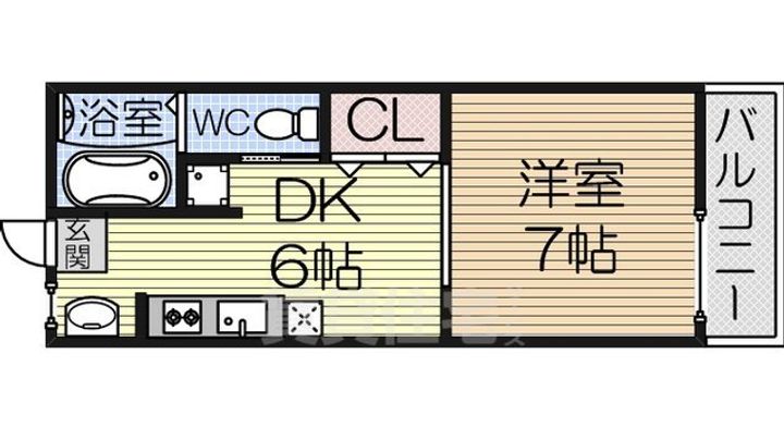 大阪府和泉市尾井町1丁目の賃貸アパートの間取り