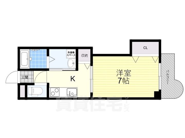大阪府豊中市曽根東町1丁目の賃貸マンションの間取り
