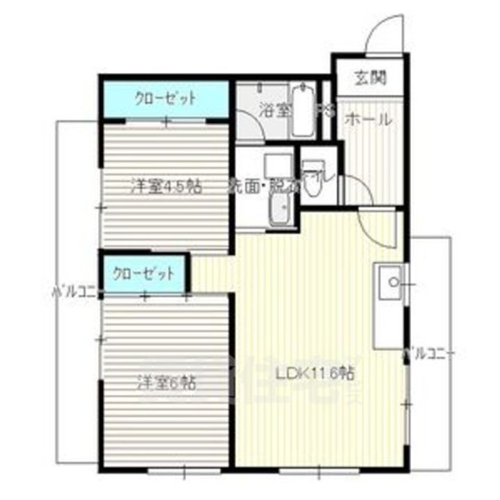 コーポやすり苑の間取り