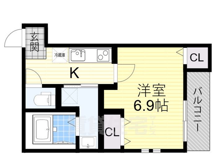 大阪府堺市西区浜寺諏訪森町中2丁の賃貸アパートの間取り