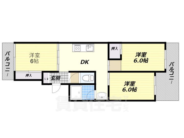 PALMIZIO瓢箪山の間取り