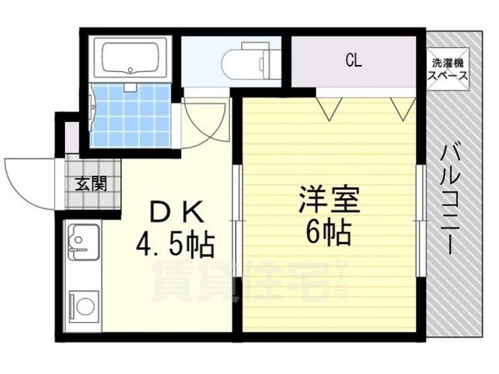 大阪府豊中市服部南町5丁目の賃貸マンションの間取り