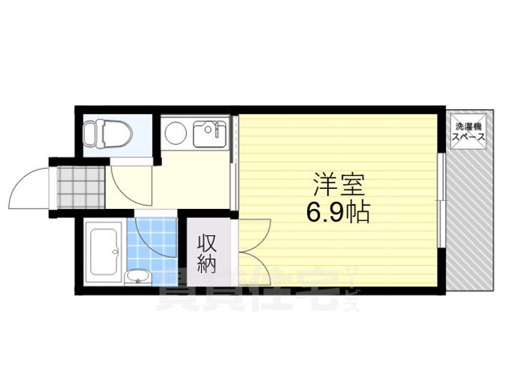 大阪府高槻市富田町3丁目の賃貸マンションの間取り