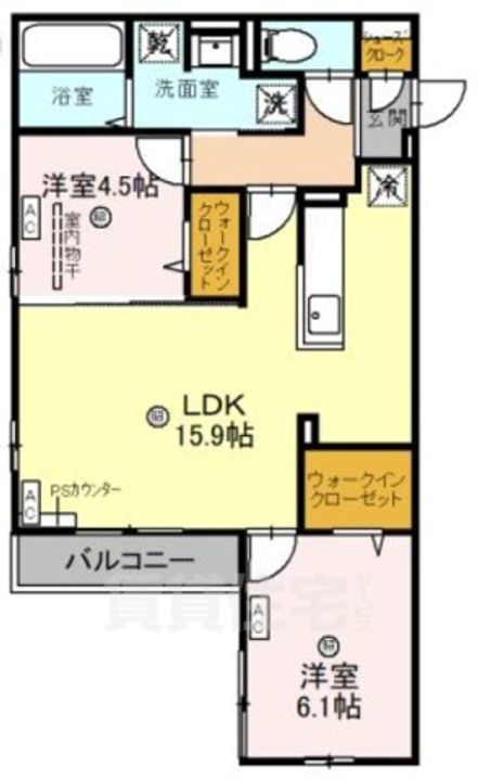 クラシスト甲子園一番町 1の間取り