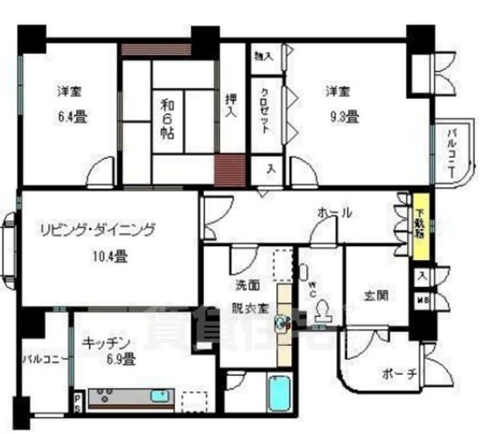 白鷹松下町マンションの間取り