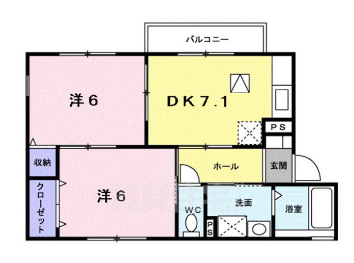 パレ・シャルム精華の間取り
