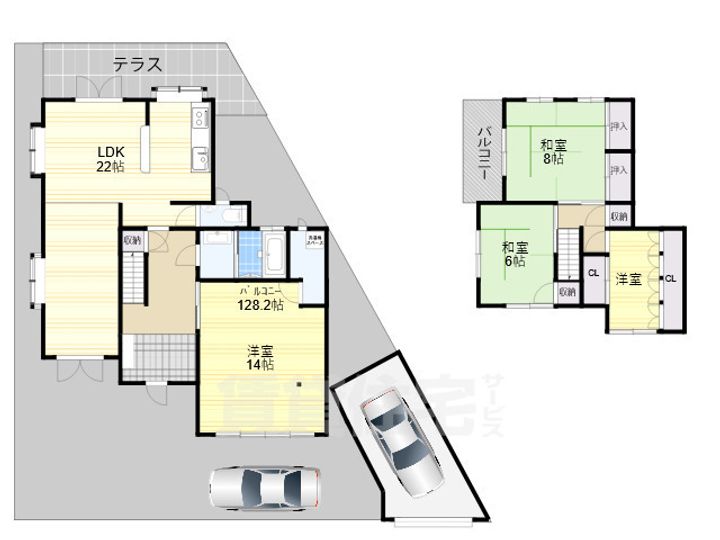 奈良県奈良市学園大和町2丁目(一戸建)の賃貸物件の間取り