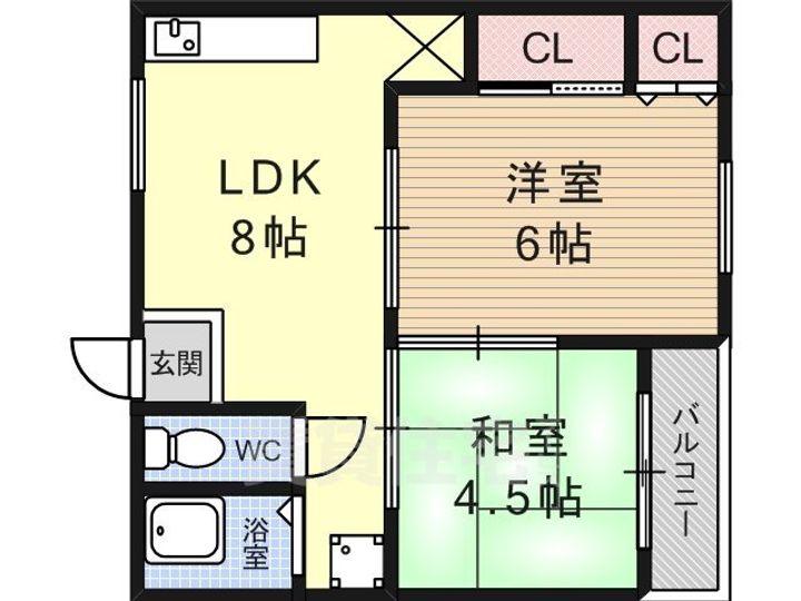 大清リバーサイドハイツの間取り