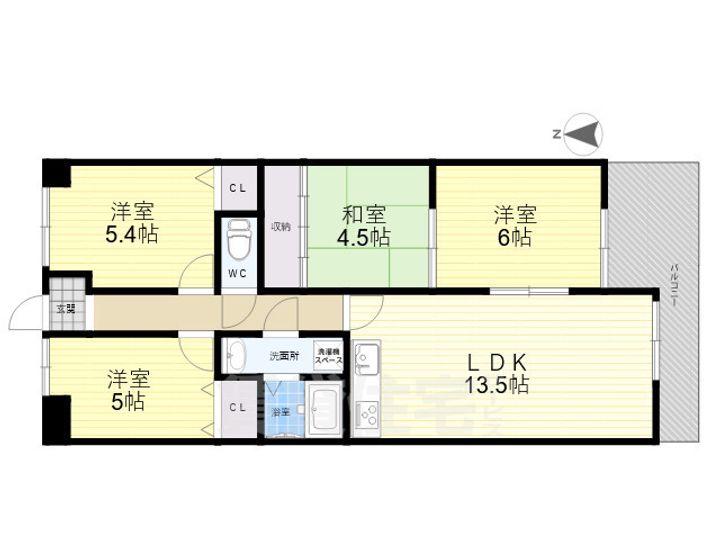 朝日プラザイーストスクエア812の間取り