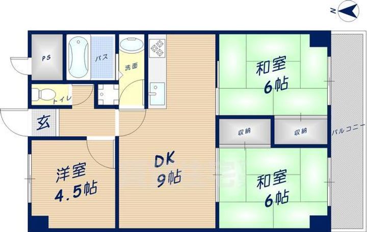 吉田第2大発マンションの間取り