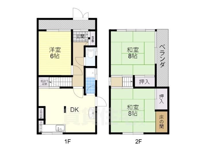 大阪府堺市中区深井水池町(一戸建)の賃貸物件の間取り