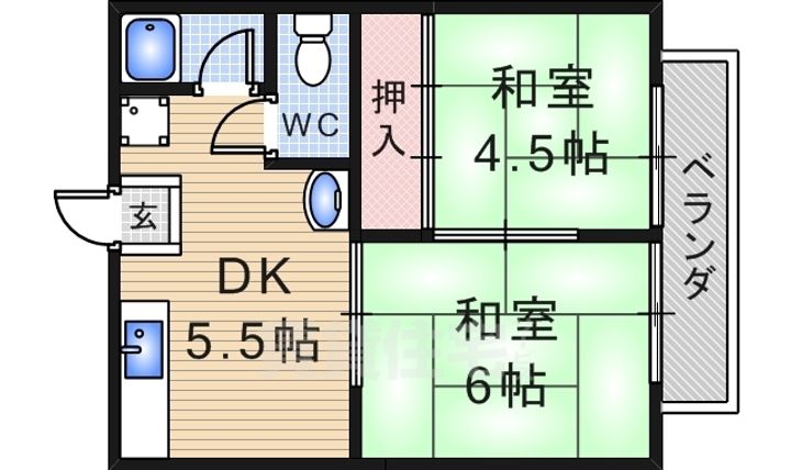 友清ハイツの間取り