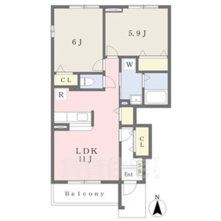 ドクターバード W棟の間取り