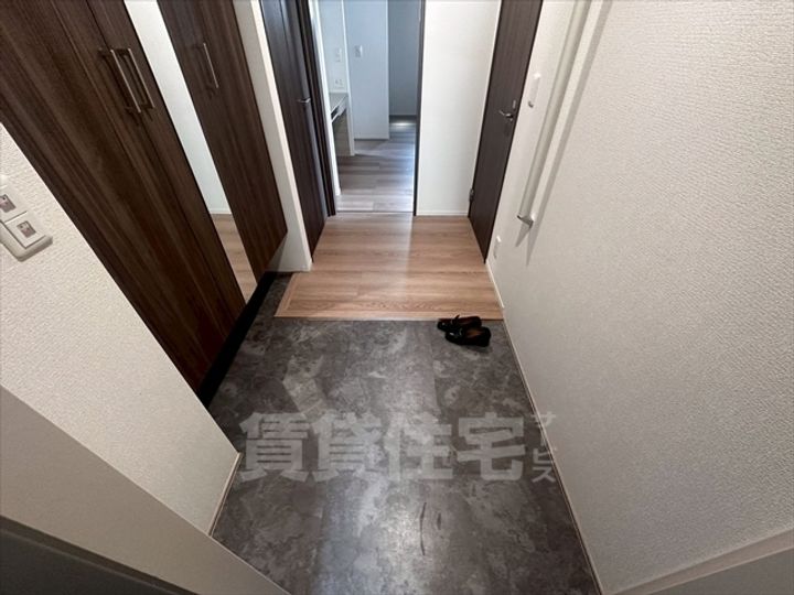 大阪府三島郡島本町桜井5丁目の賃貸アパートの玄関