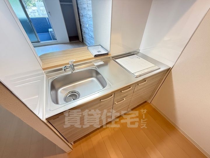 大阪府大阪狭山市池尻中1丁目の賃貸アパートのキッチン