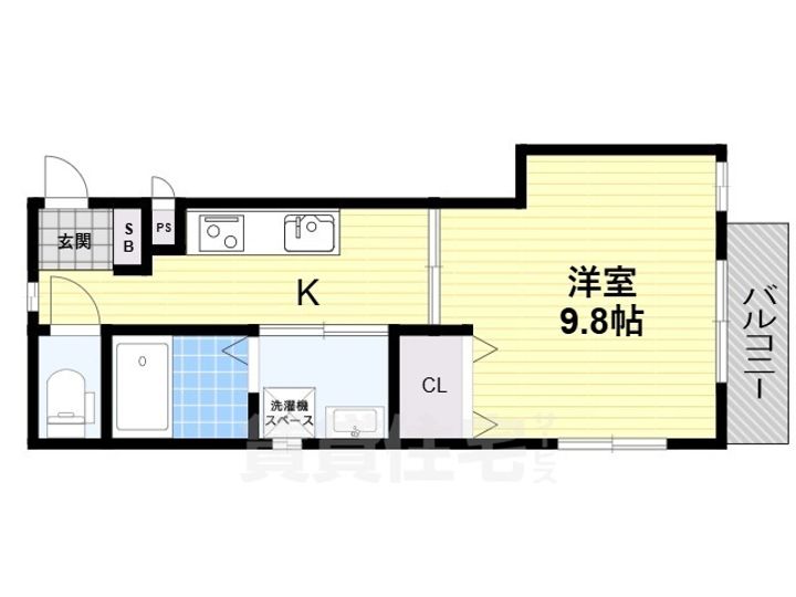 大阪府寝屋川市日之出町の賃貸アパートの間取り