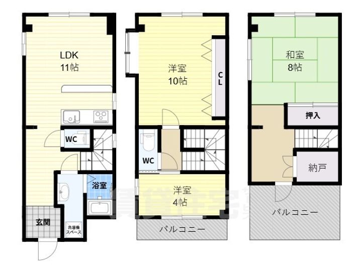 山﨑ビル住居の間取り