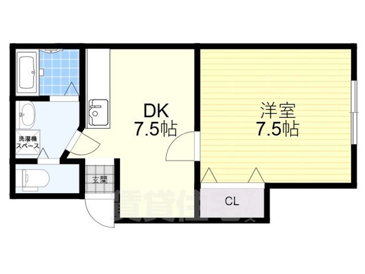 大阪府八尾市東山本町6丁目の賃貸アパートの間取り
