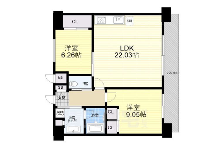 プレジオさくら夙川の間取り